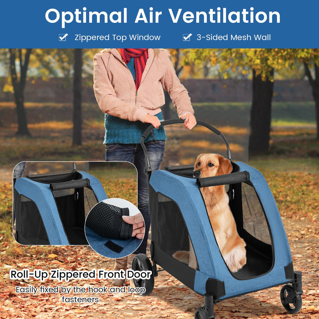 Giantex Dog Stroller for Large Dogs - Extra Large Pet Stroller for Senior Dogs