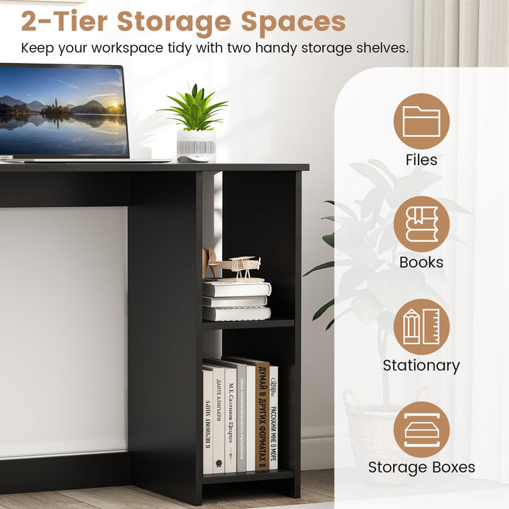Giantex 31.5 Inch Home Office Computer Desk with Shelves