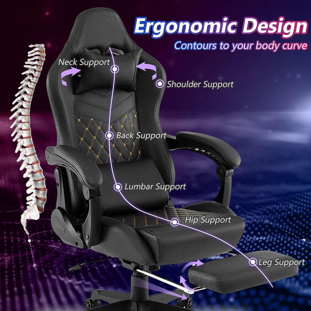 Giantex Gaming Chair High Back Video Game Chair with Footrest