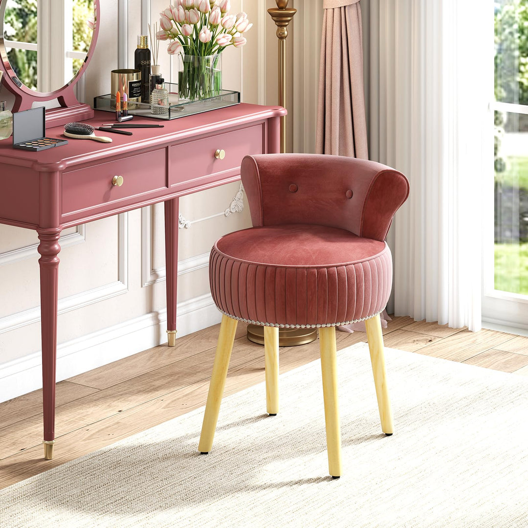 HARMAID Velvet Vanity Chair for Bedroom