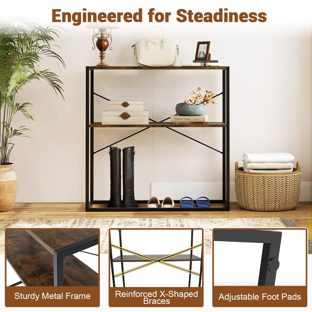 Giantex 36" Console Table 2-Tier Entryway Table with Open Storage Display Shelves