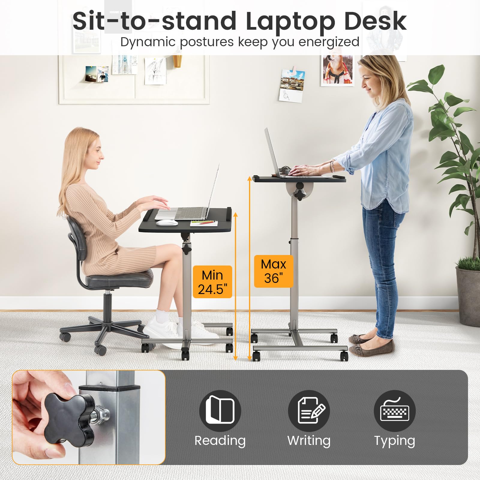 Giantex Mobile Standing Desk