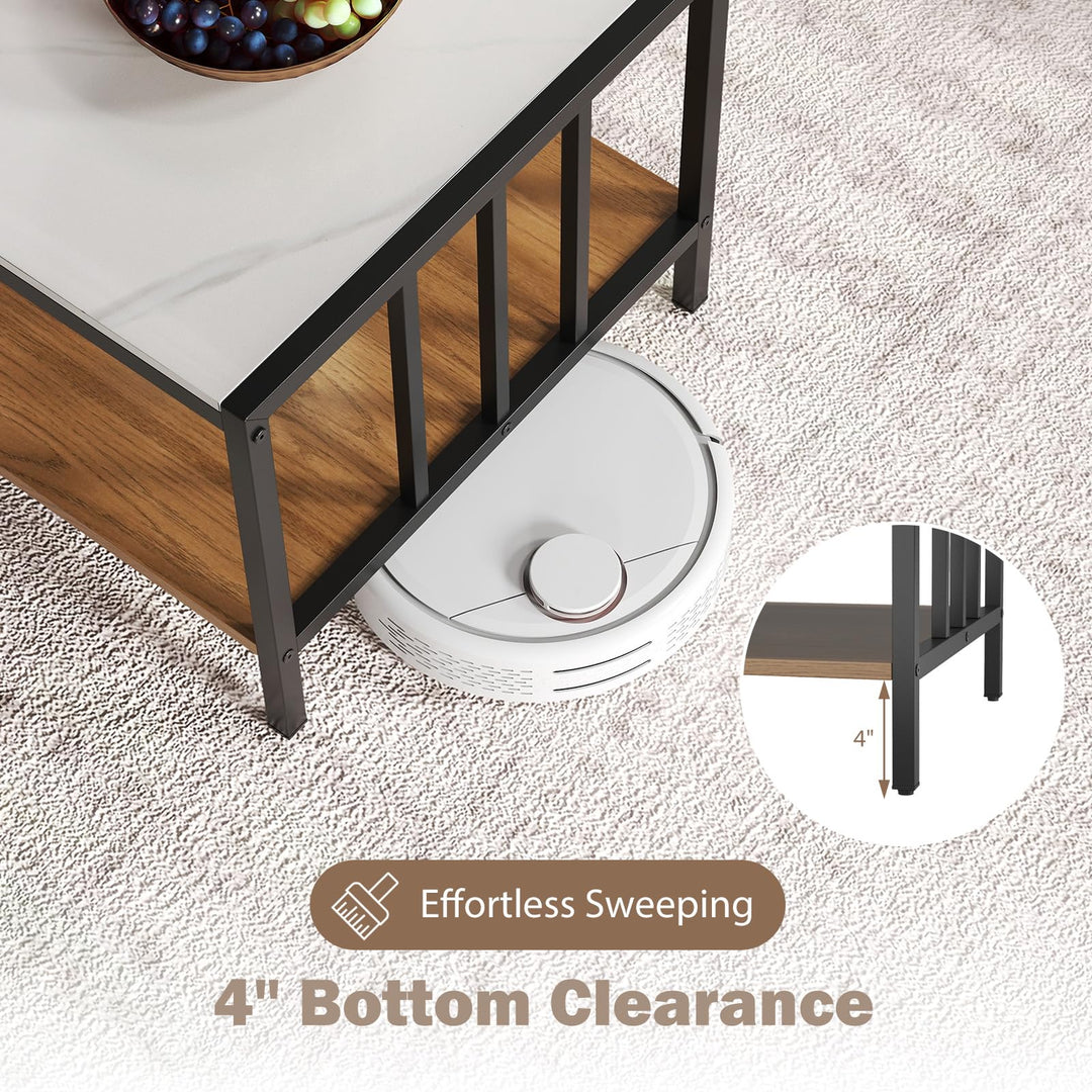 Giantex 2 Tier Coffee Table with Storage for Living Room