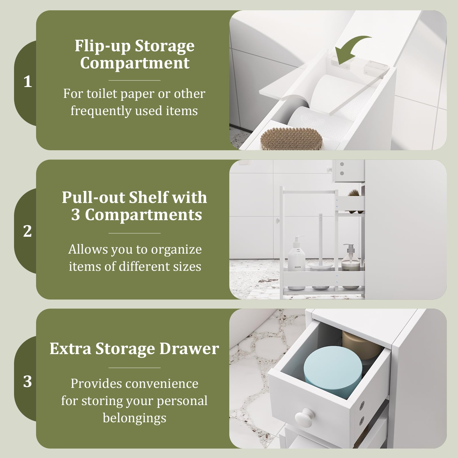 Giantex Small Bathroom Storage Cabinet