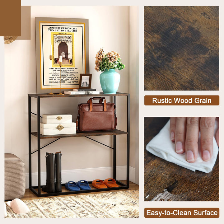 Giantex 36" Console Table 2-Tier Entryway Table with Open Storage Display Shelves