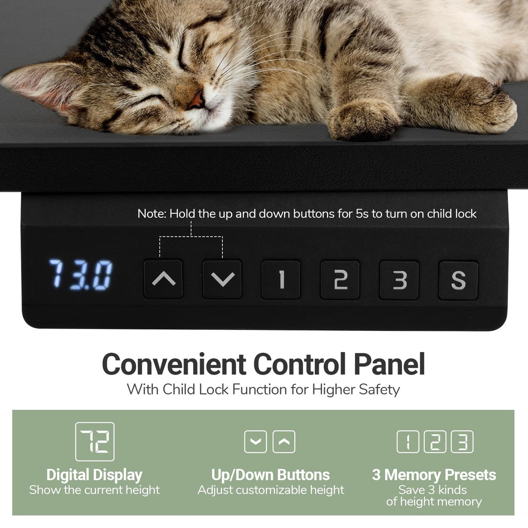 Giantex Electric Standing Desk 48" x 24" Ergonomic Height Adjustable Sit to Stand Desk with 3 Memory Preset