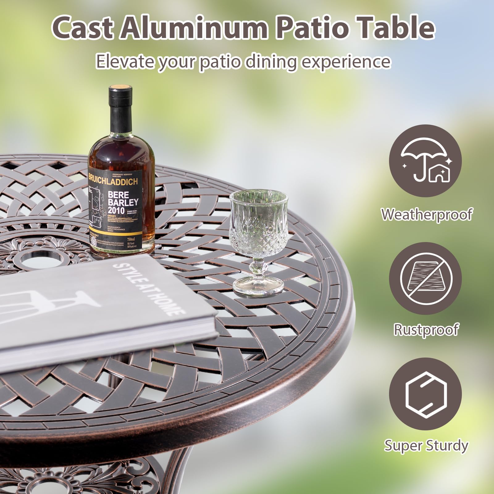 Giantex 31” Patio Bistro Table