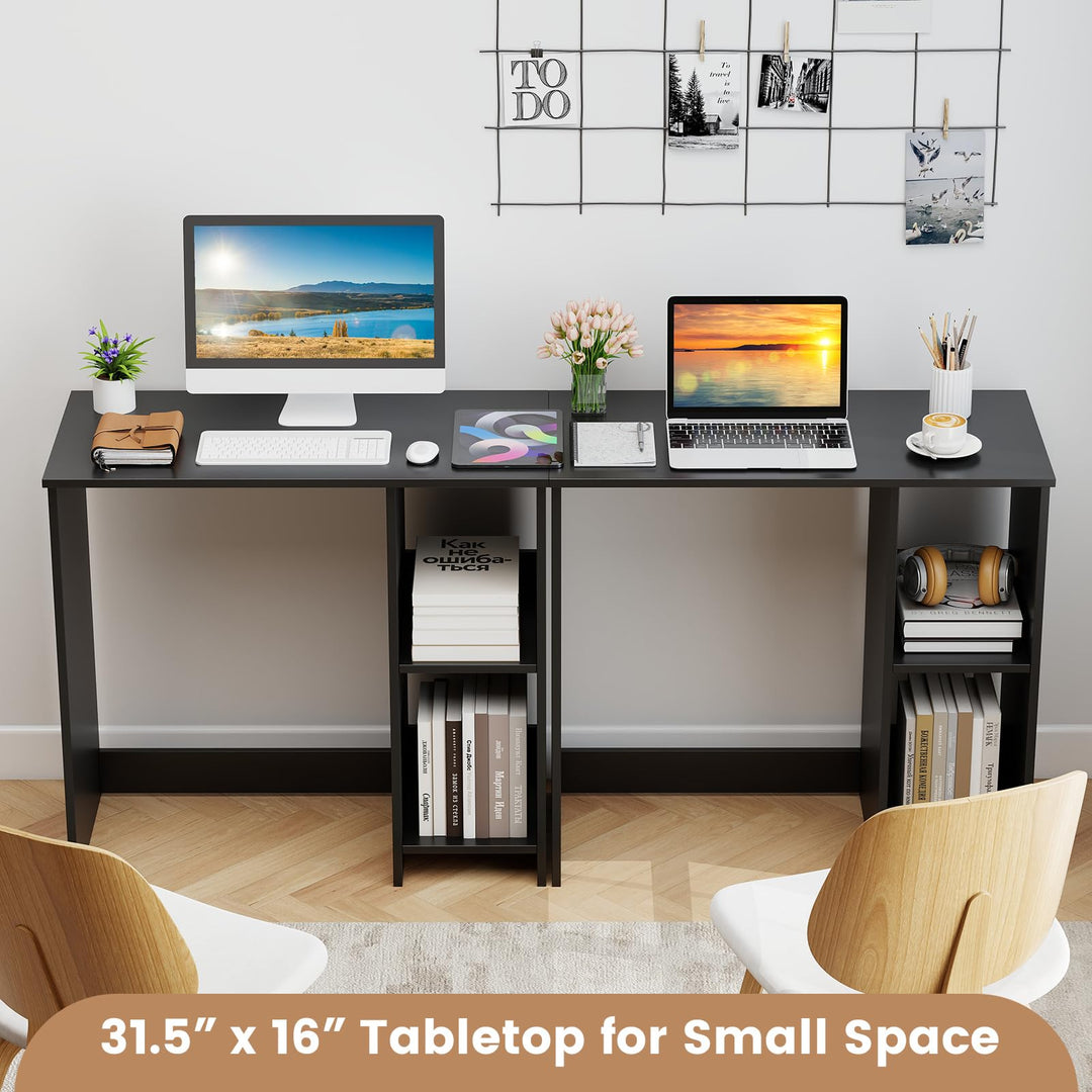 Giantex 31.5 Inch Home Office Computer Desk with Shelves