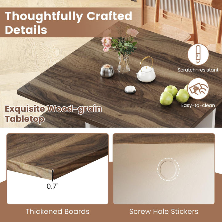 Giantex Square Coffee Table with Storage for Living Room
