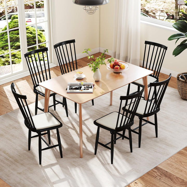 Giantex Windsor Dining Chairs Set of 2/4 Farmhouse Wooden Kitchen Chair