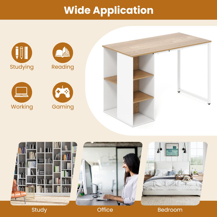 Giantex Computer Desk with Storage Shelves for Bedroom