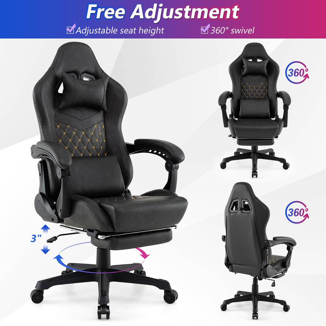 Giantex Gaming Chair High Back Video Game Chair with Footrest