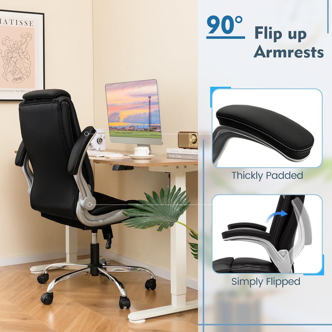 Giantex Executive Office Chair, Ergonomic PU Leather Desk Chair