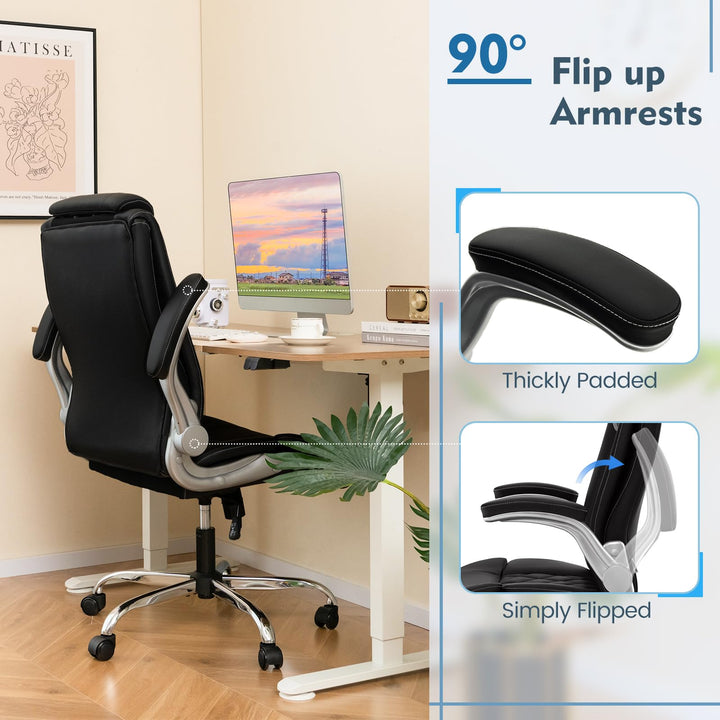 Giantex Executive Office Chair, Ergonomic PU Leather Desk Chair