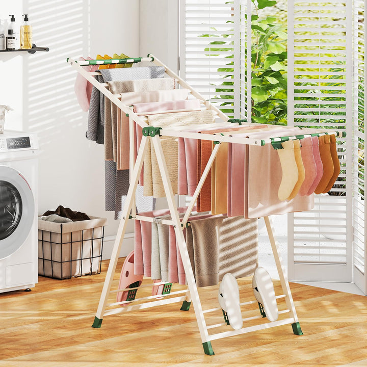 Giantex Clothes Drying Rack with Height Adjustable Wings