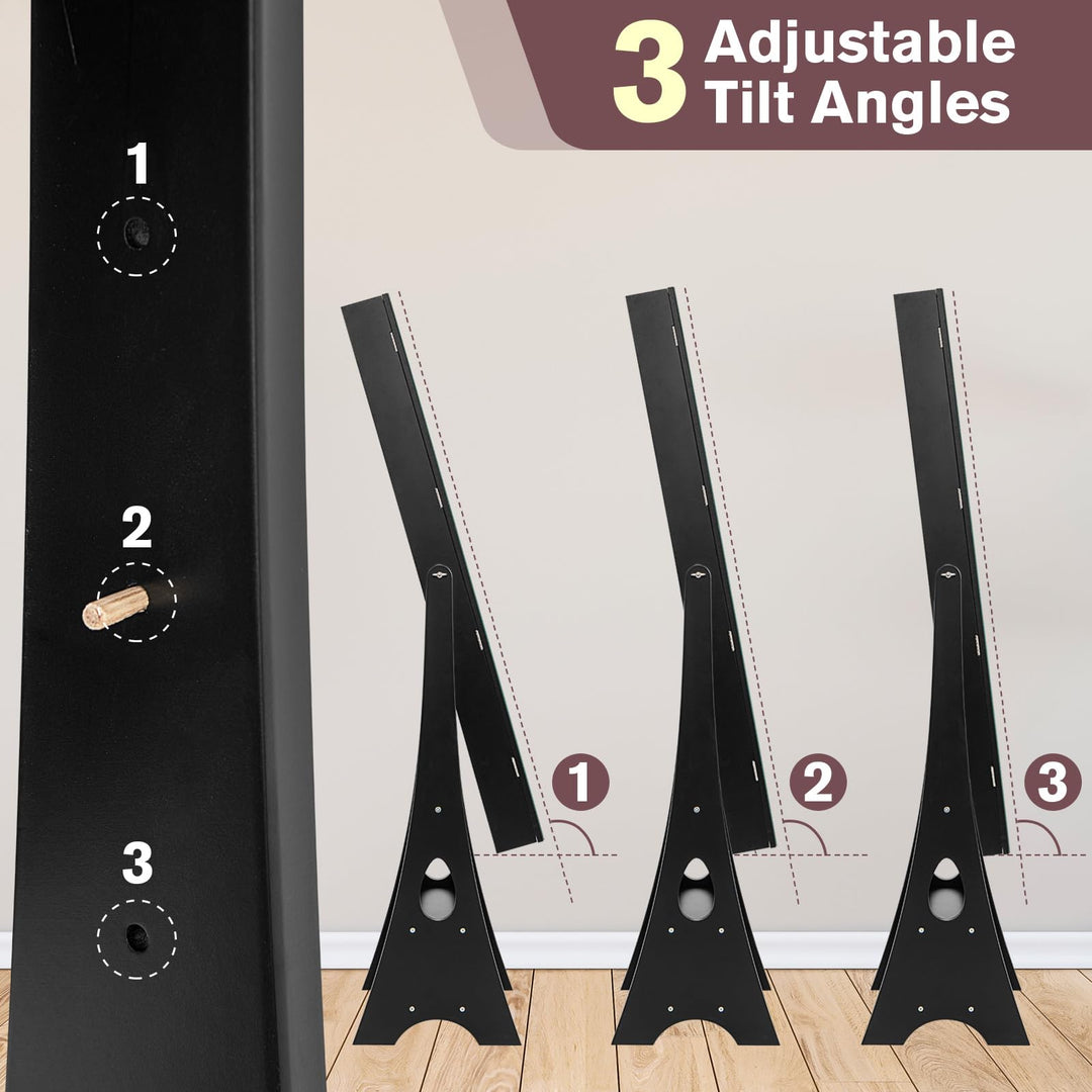 CHARMAID Jewelry Armoire with Full Length Door Mirror & Inside Lighted Vanity Mirror