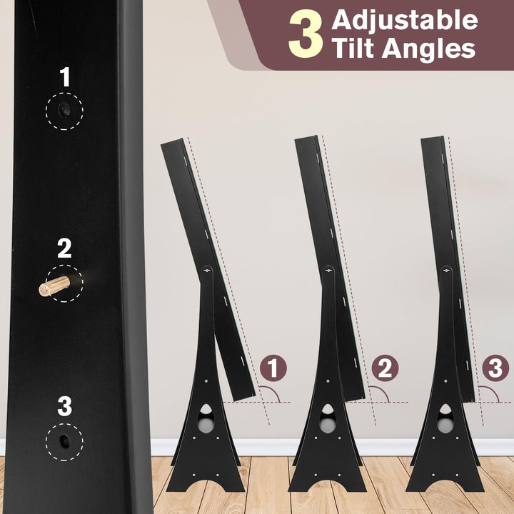 CHARMAID Jewelry Armoire with Full Length Door Mirror & Inside Lighted Vanity Mirror