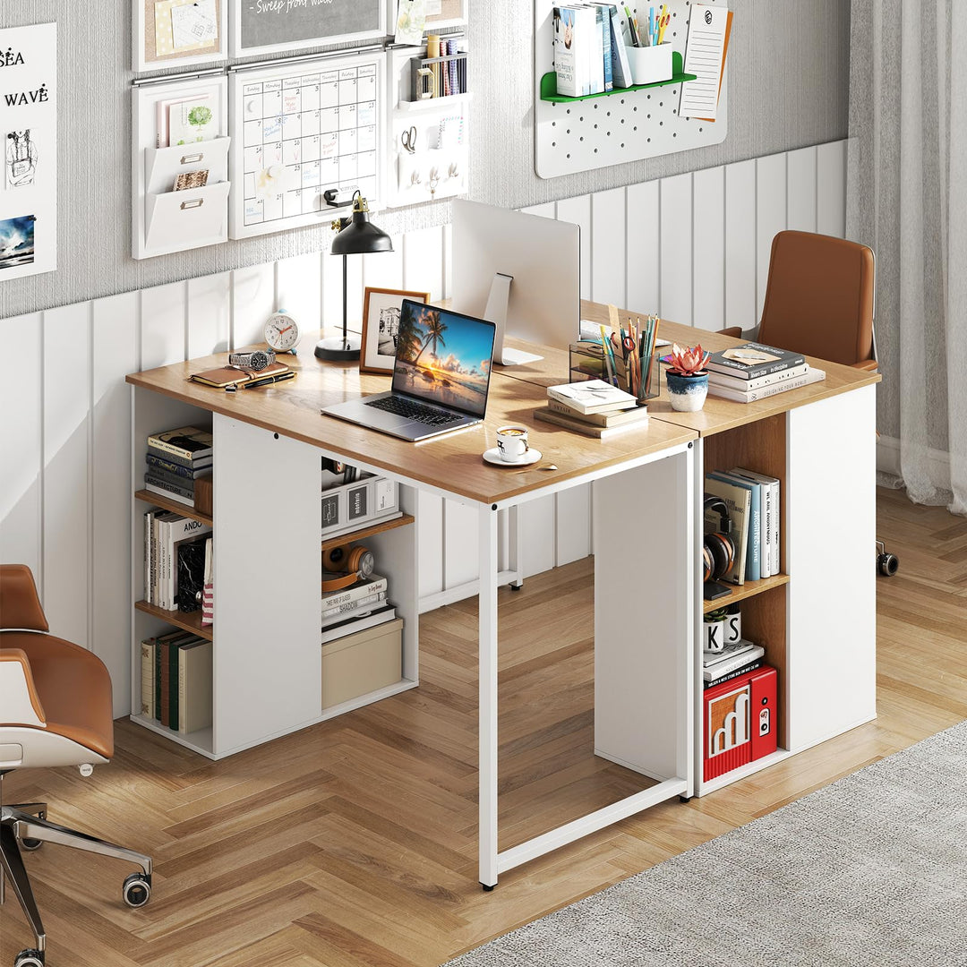 Giantex Computer Desk with Storage Shelves for Bedroom