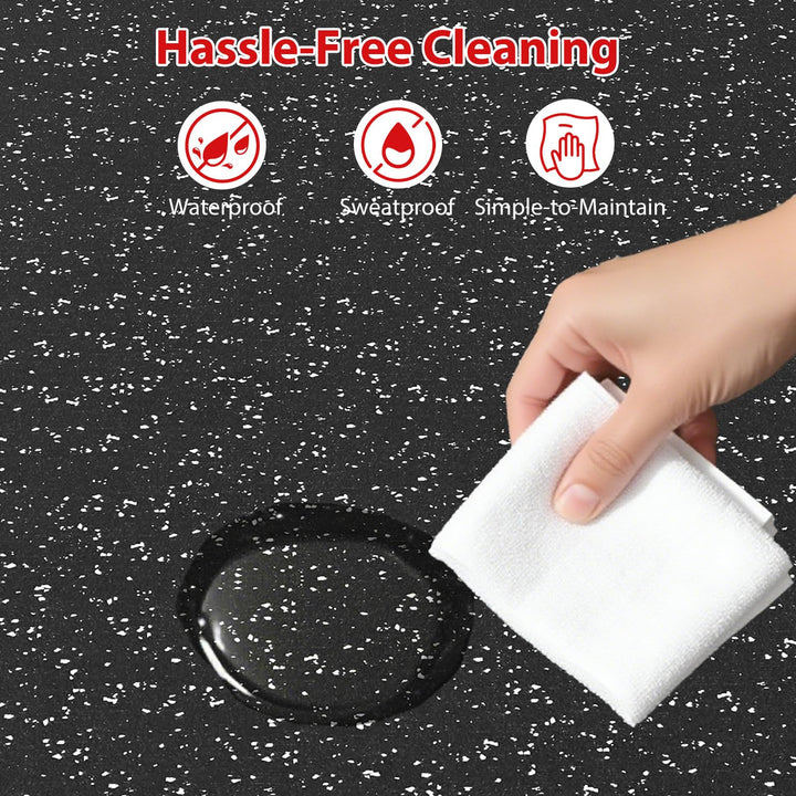 Giantex 12-Pack Interlocking Rubber Gym Floor Mats 0.79'' Thick 24''x24'' Puzzle Tiles