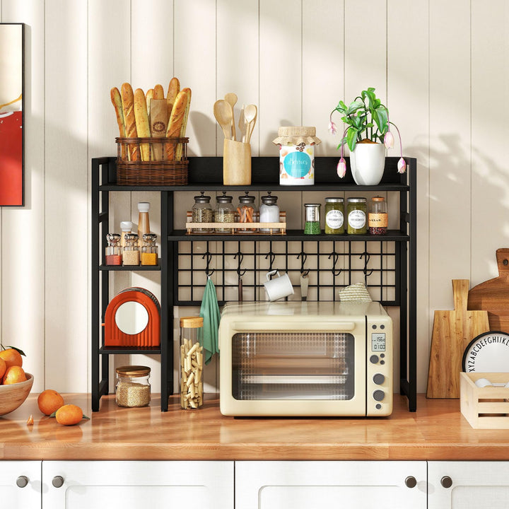 Giantex Desktop Bookshelf 37" Desk Shelf for Up to 32" Computer Monitors