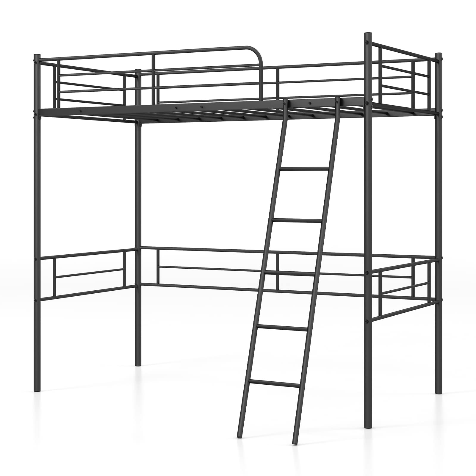 Metal Loft Bed Twin Size - Giantex