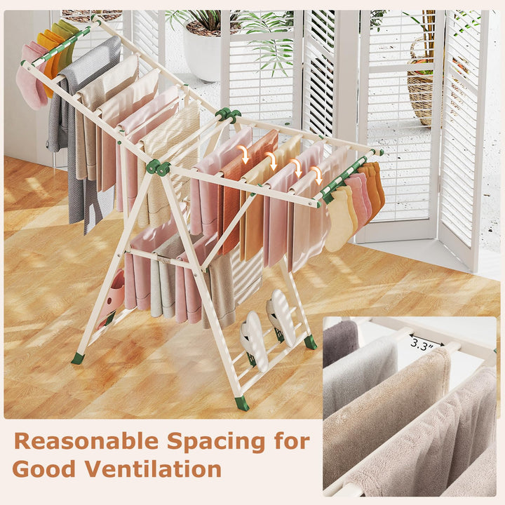 Giantex Clothes Drying Rack with Height Adjustable Wings