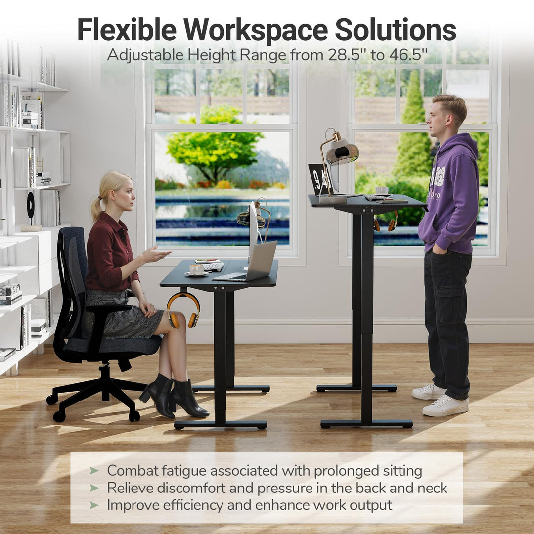 Giantex Electric Standing Desk 48" x 24" Ergonomic Height Adjustable Sit to Stand Desk with 3 Memory Preset
