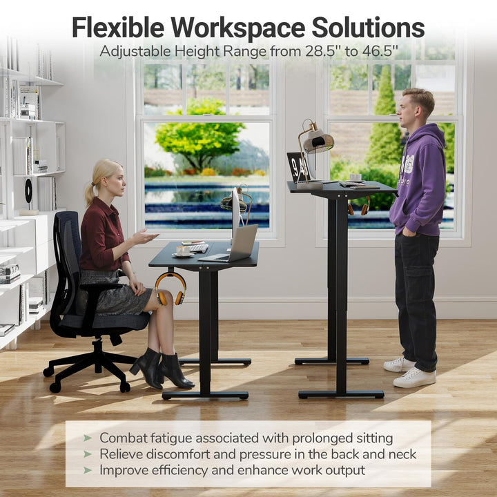 Giantex Electric Standing Desk 48" x 24" Ergonomic Height Adjustable Sit to Stand Desk with 3 Memory Preset