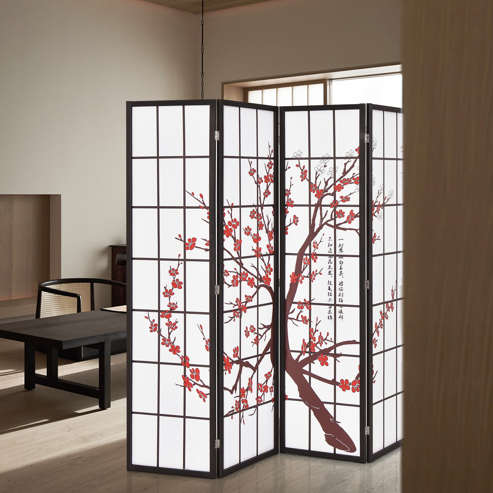 Giantex Room Divider, 4 Panel 6 Ft Room Dividers and Folding Privacy Screens
