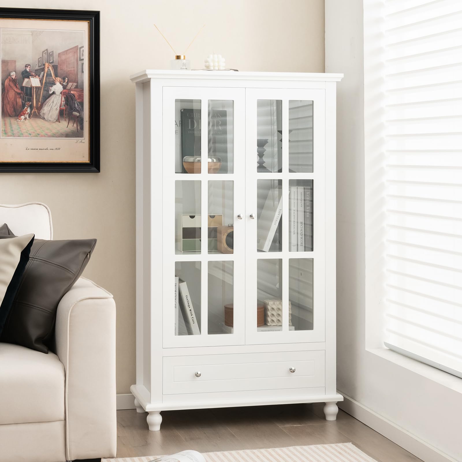 Giantex Storage Cabinet with Doors and Adjustable Shelves