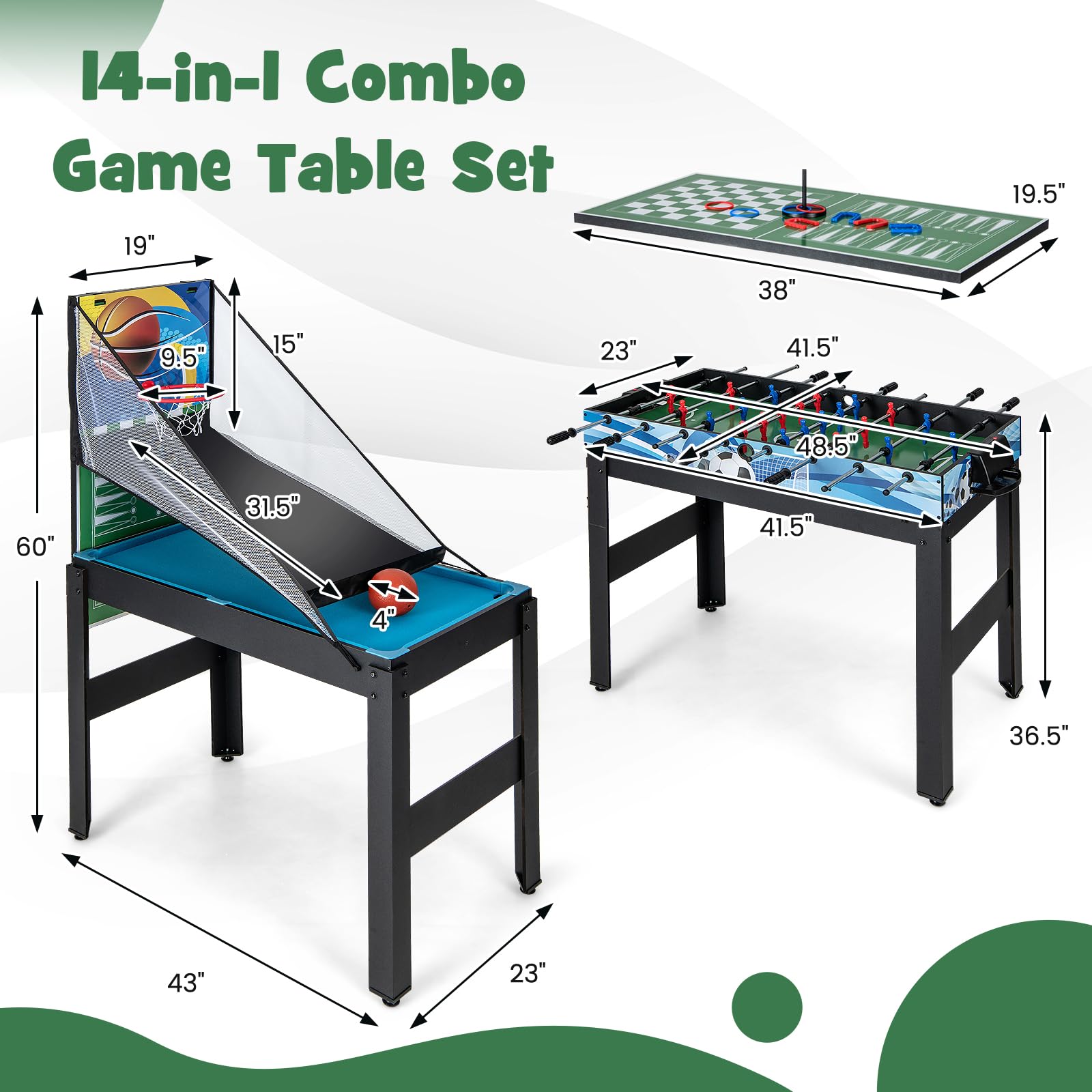 Giantex 14-in-1 Multi Game Table