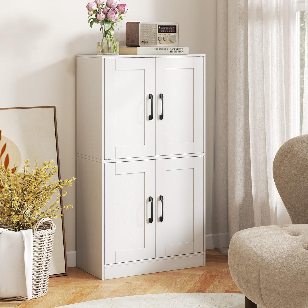 Giantex Bathroom Cabinet 43.5 inch Storage Cabinet with Doors and Adjustable Shelves