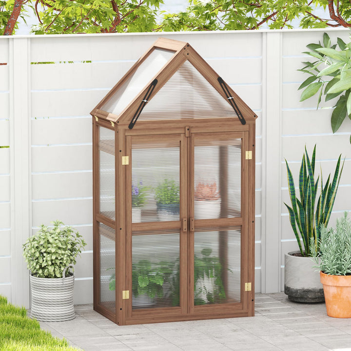 Giantex Garden Cold Frame Mini Greenhouse Storage Shelves