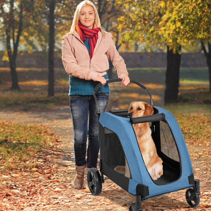 Giantex Dog Stroller for Large Dogs - Extra Large Pet Stroller for Senior Dogs