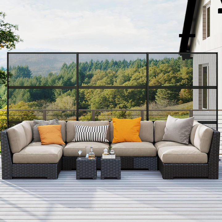 Giantex Metal Privacy Screen with Expansion Bolts and Connection Screws