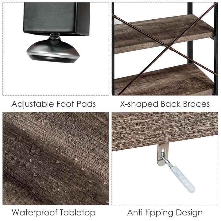 3-Tier Console Table Sofa Side Table, Entryway Foyer Table - Giantexus