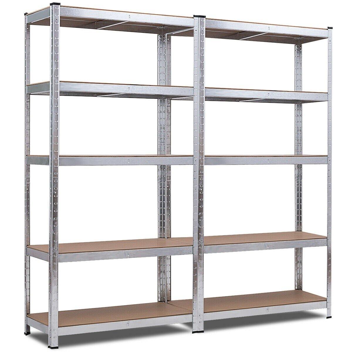 2 Pcs 5-Tier Storage Shelves, Garage Shelving Units - Giantexus