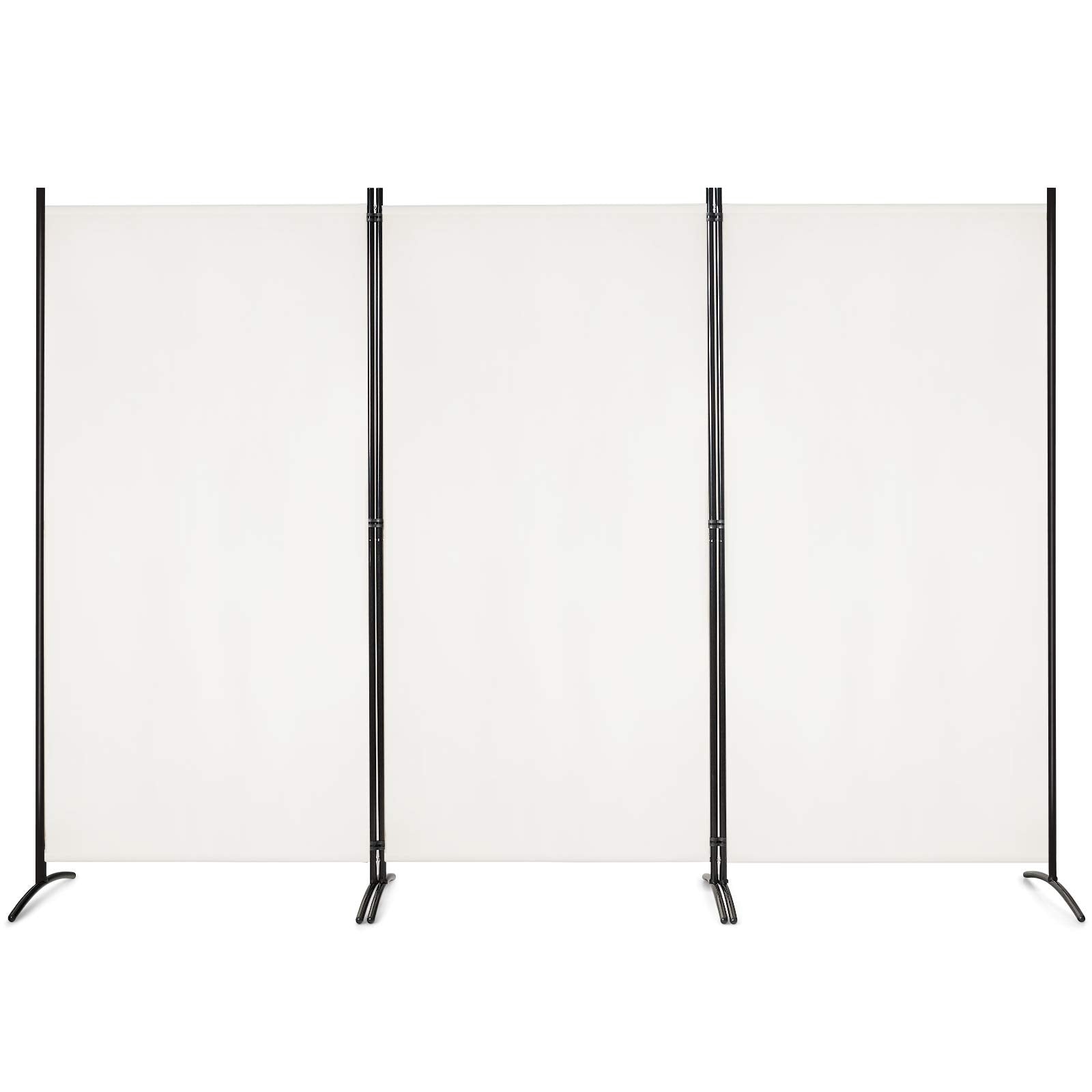 Giantex 6 Ft 3 Panel Room Divider, Folding Portable Privacy Screen w/ Durable Hinges Steel Base