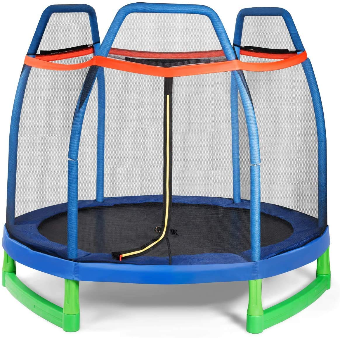 Giantex 7 Ft Kids Trampoline w/Safety Enclosure Net