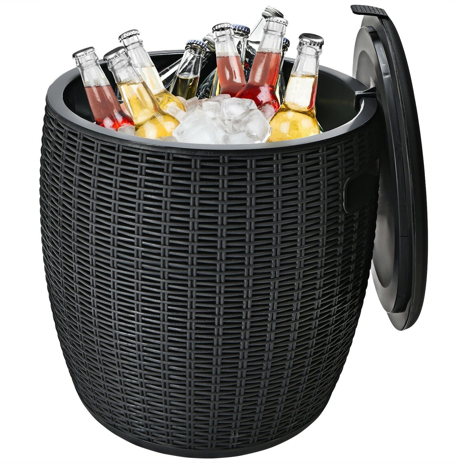 Giantex 12 Gallon Ice Cooler, Wicker Round Ice Chest