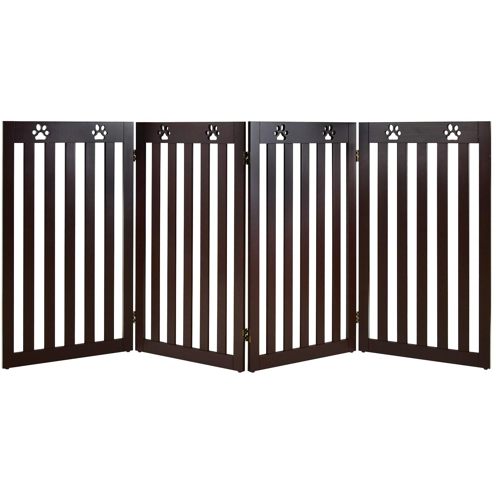 Giantex Wooden Freestanding Pet Gate, 4 Panel-36 inch Height Large Dog Fence