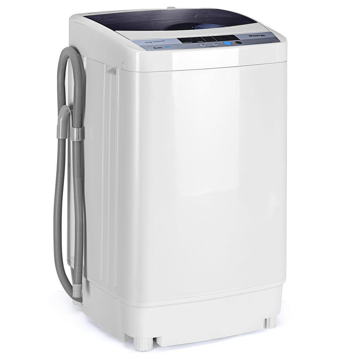 COSTWAY Portable Washing Machine, 9.92Lbs Capacity Full-automatic Washer  with 10 Wash Programs, LED Display, 8 Water Levels, Compact Laundry Washer