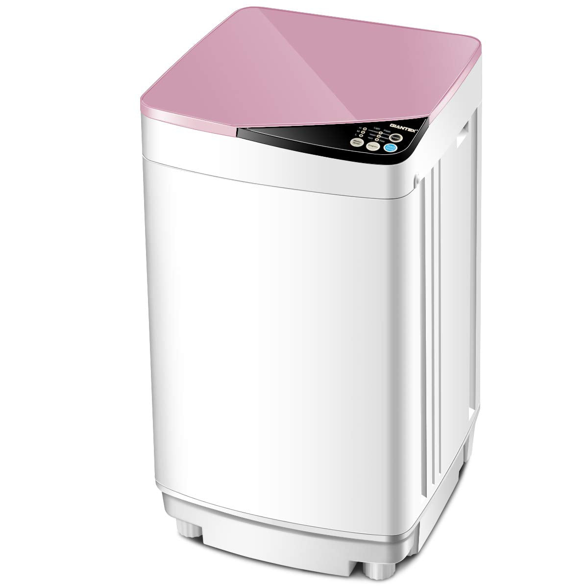 7.7 lbs Compact Full-Automatic Laundry Washing Machine (Pink)