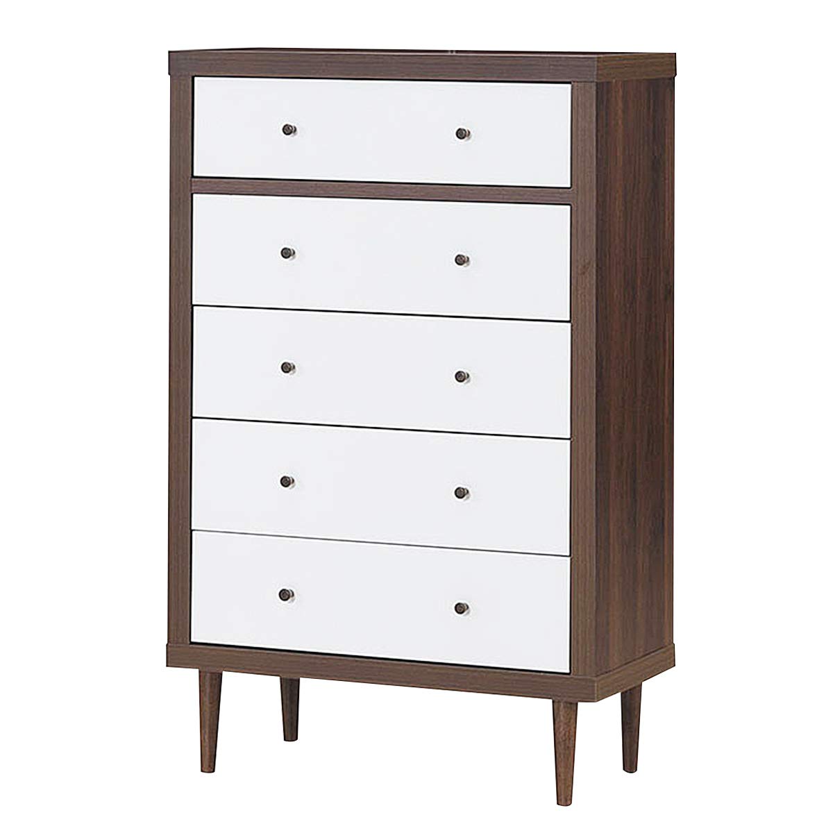Giantex Drawer Dresser Wooden Chest W/Drawers, Sliding Rail and Stable Frame Antique-Style Free-Standing Chest for The Bedroom