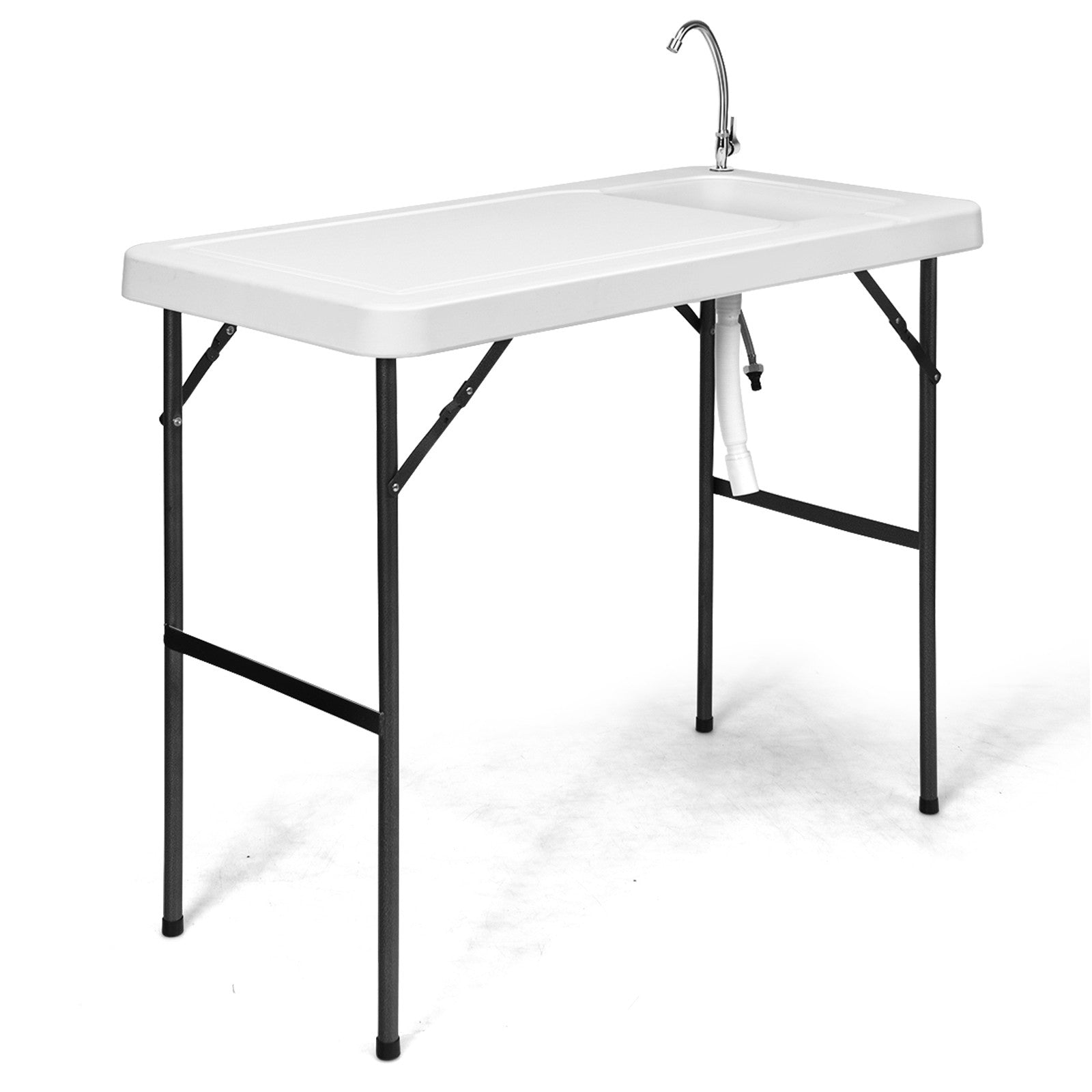 Folding Fish Cleaning Table, Camping Table with Sink and Faucet