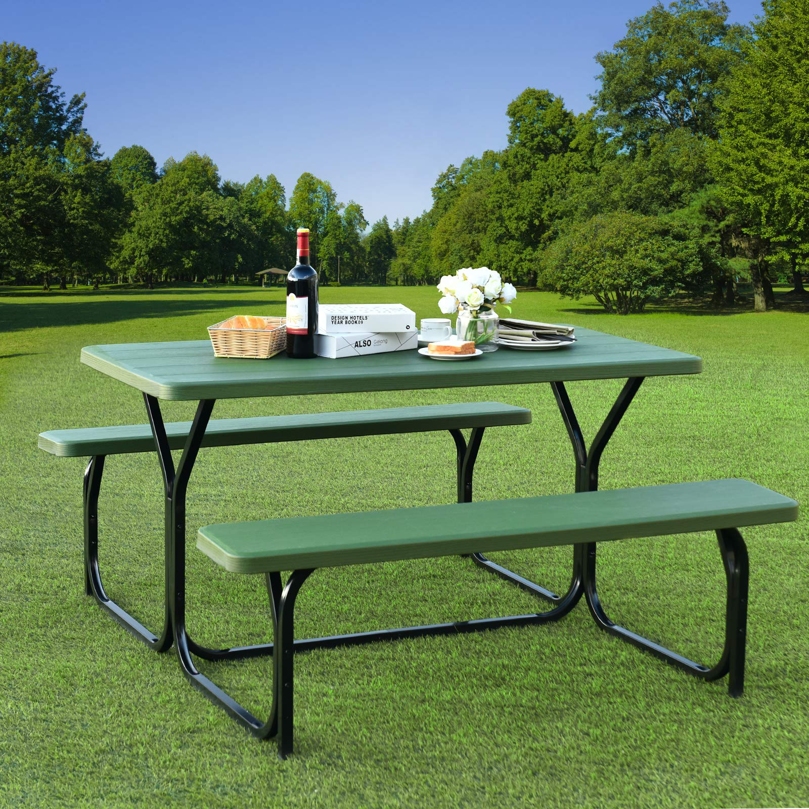 Giantex Picnic Table Bench Set for Outdoor Camping
