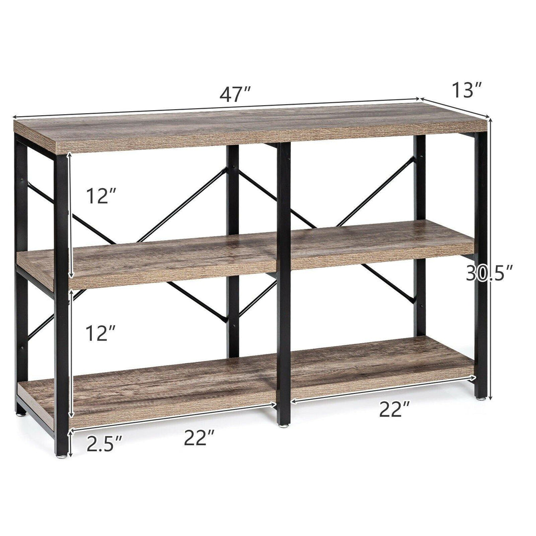 3-Tier Console Table Sofa Side Table, Entryway Foyer Table - Giantexus