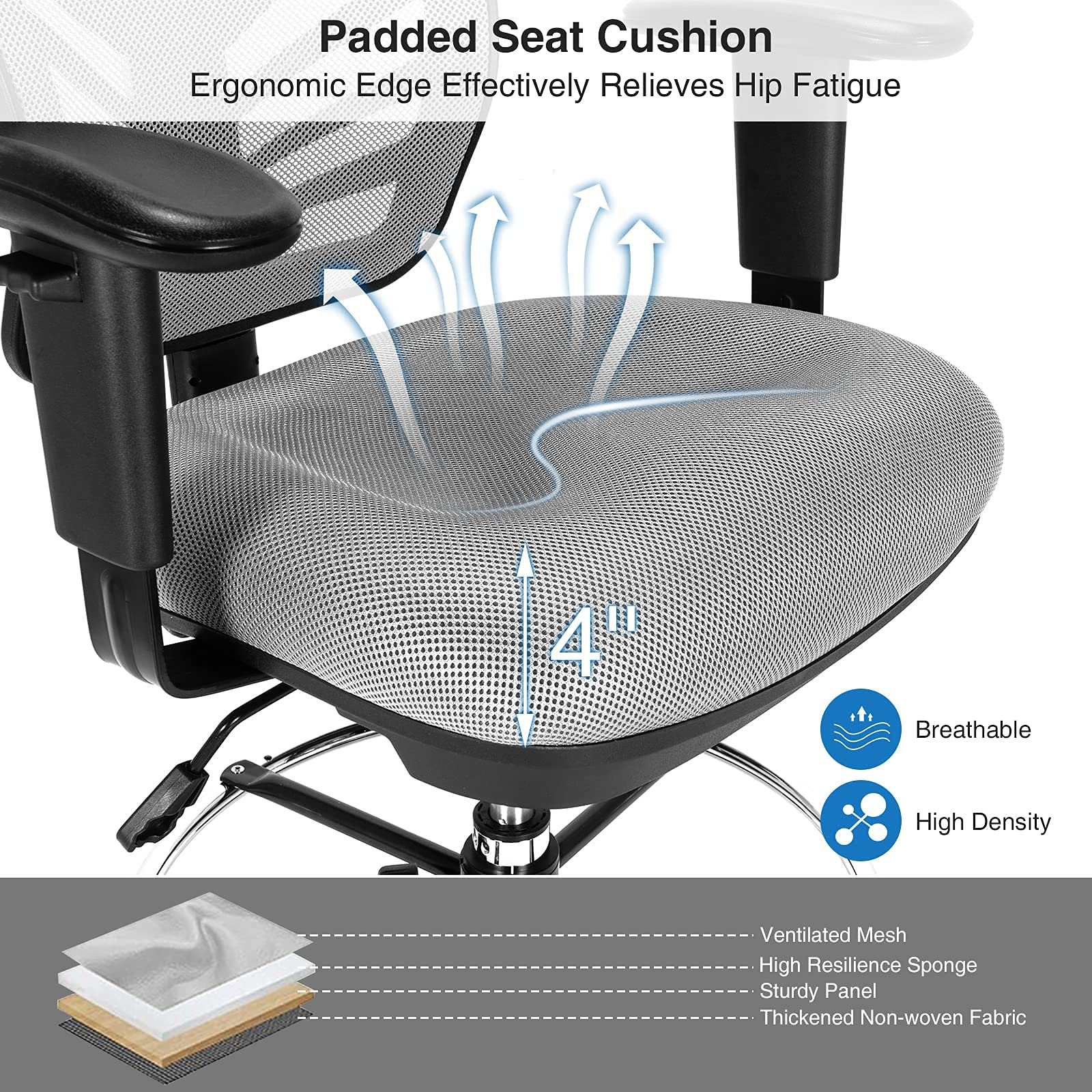 Giantex Mesh Drafting Chair, Standing Desk Chair