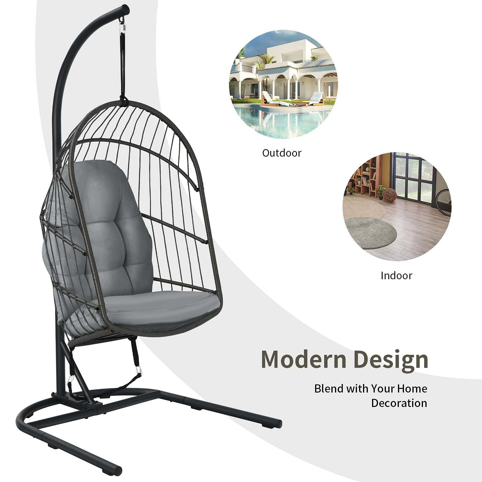 Giantex Hanging Egg Chair with Stand