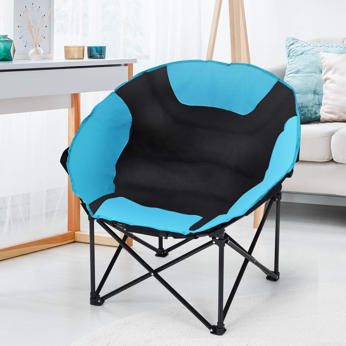 Giantex Folding Camping Chair Moon Saucer Chair